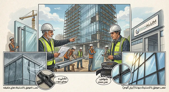 نصب موفق لاستیک جونتا ترکیه - ایران آلوم